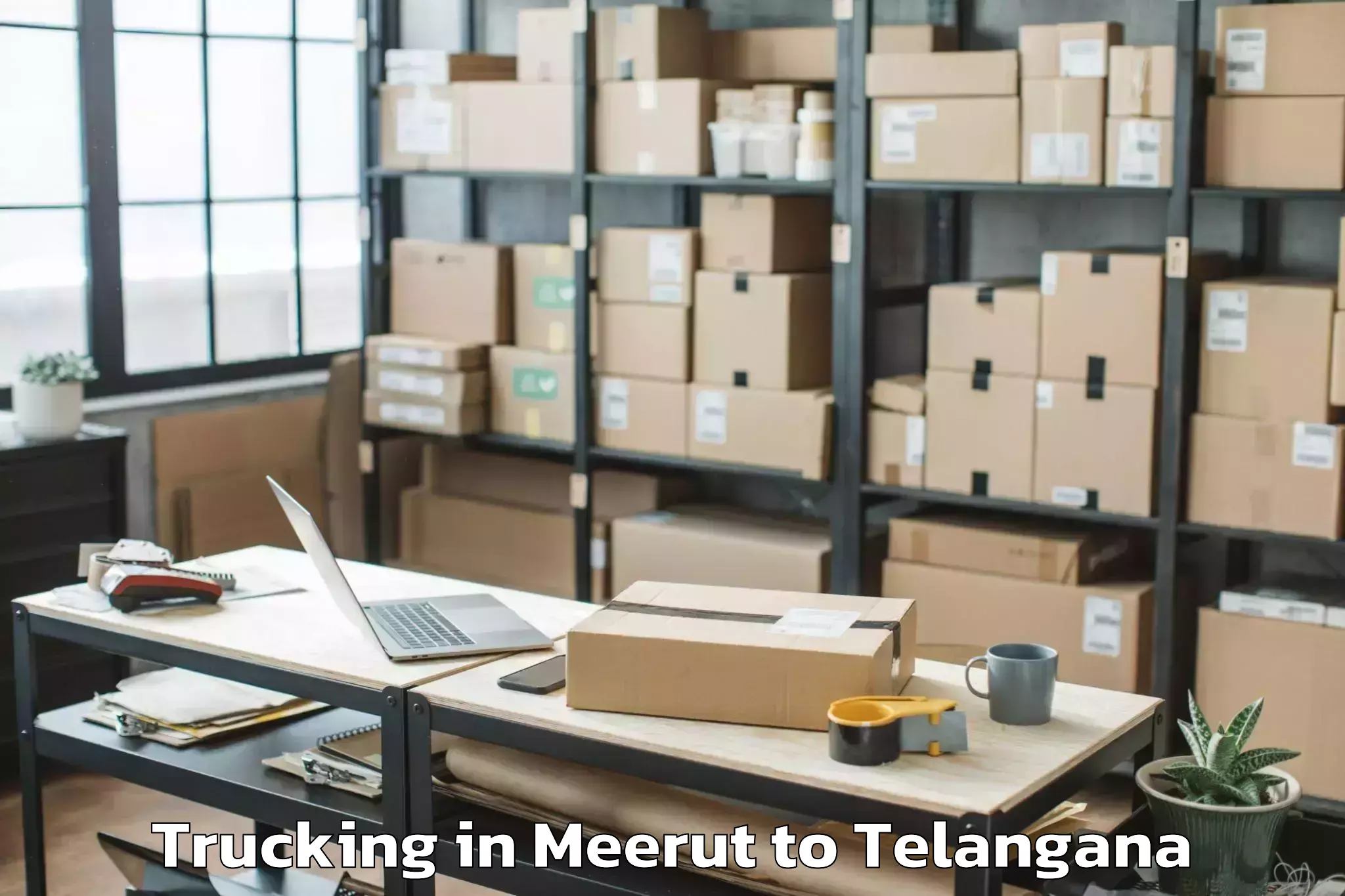 Affordable Meerut to Manuguru Trucking